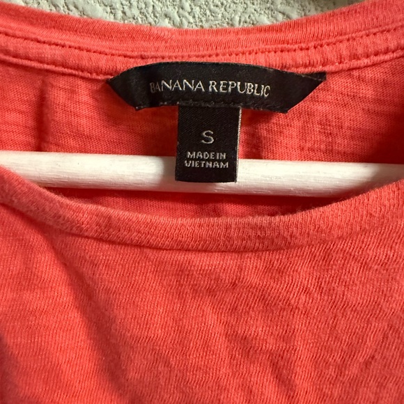 Banana Republic Peach Short Sleeve Peplum Blouse - Picture 2 of 4